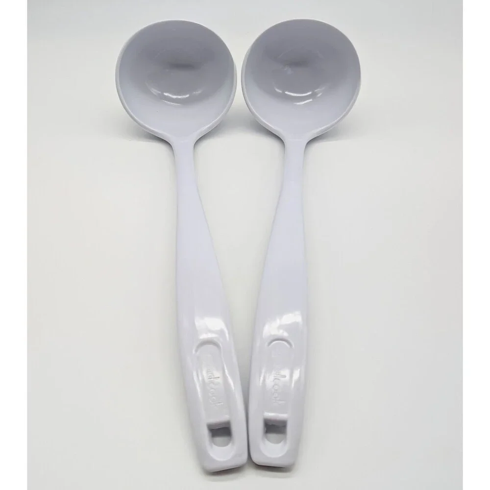 Set Of 2 Goodcook White Melamine Ladles BPA Free 12
